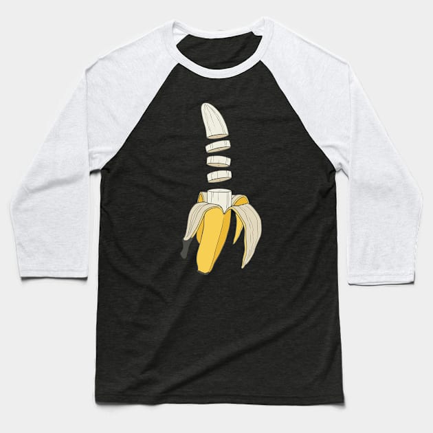 Banana Split Baseball T-Shirt by RobArt